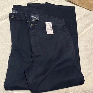 Children’s place navy uniform pants size 8 husky. New with tags. Two pairs.